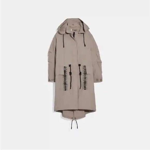 Coach Jackets & Blazers - NWT Coach Military Coat Parka  With Hood 69892 Gravel Grey Women’s Sz 6